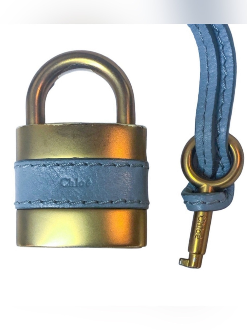 CHLOE PADDINGTON Blue Leather Bag - Lock and Key - Picture 3 of 17